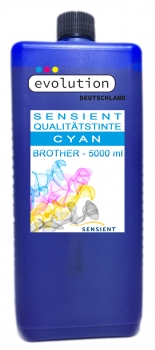 SENSIENT Tinte für Brother LC-01, LC-02, LC-03, LC-04, LC-50 cyan 5000ml