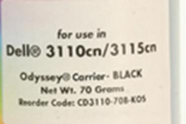 Odyssey® 70g Toner Träger/Entwickler für Dell® 3110, 3115 MFP Color Laser Black