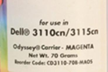 Odyssey® 70g Toner Träger/Entwickler für Dell® 3110 3115 MFP Color Laser Magenta