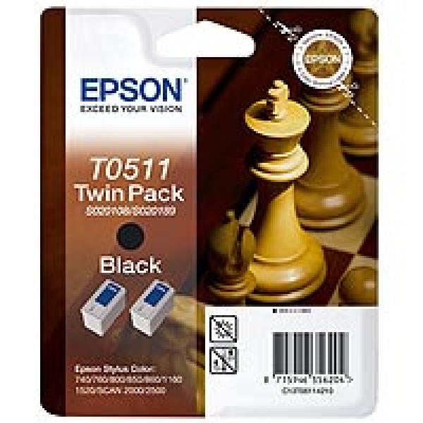 Doppelpack Tinte EPSON Styl.Color740/760 schwarz