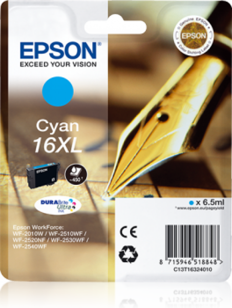 Tinte EPSON no16XL WF2010W/2510WF/2520NF cyan