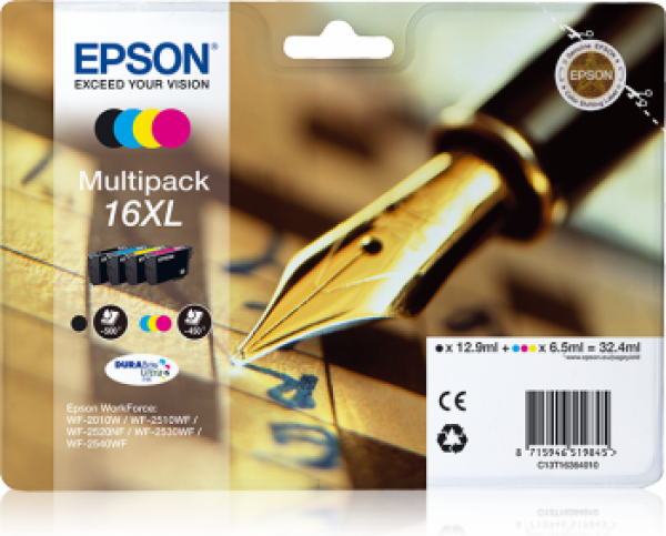 Tinte EPSON no16XL WF2010W/2510WF/2520NF Multipack