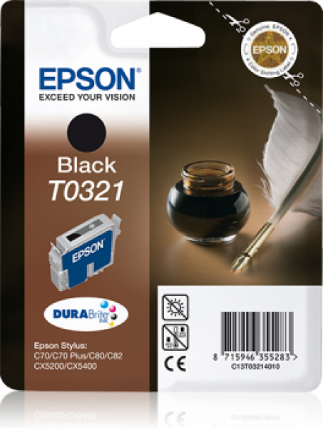 Tinte EPSON Stylus C70/C80/C82 schwarz