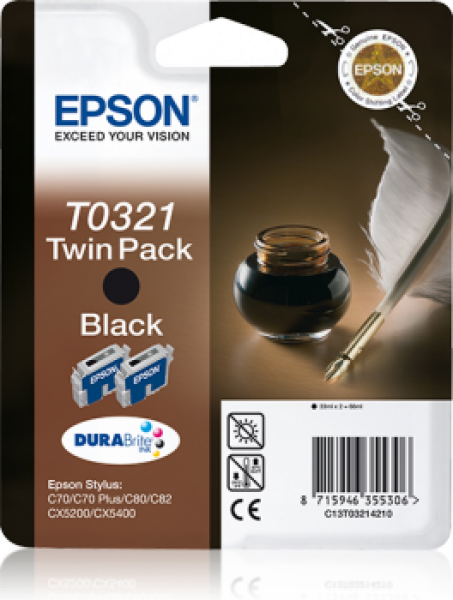 Doppelpack EPSON Stylus C70/C80/C82 schwarz
